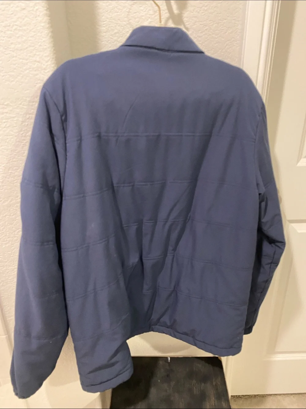 Travis Mathew Men's Blue Quilted Puffer Jacket